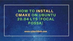 cmake install ubuntu 20.04